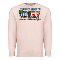 Pale Pink It's the guts and it's the glory a hundred stripes Premium Sweatshirt - FaDigitalArtStudio