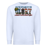 White It's the guts and it's the glory a hundred stripes Premium Sweatshirt - FaDigitalArtStudio