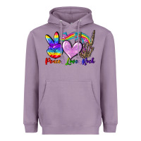 Lavender Peace love rock Heavyweight Hoodie - FaDigitalArtStudio