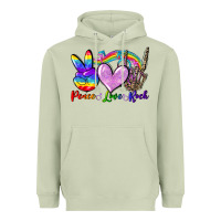 Matcha Peace love rock Heavyweight Hoodie - FaDigitalArtStudio