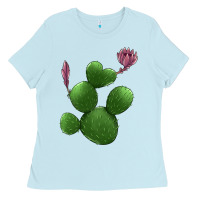 Baby Blue heart cactus Ladies Tee - Jasminsmagicworld