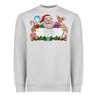 Heather Grey custom name christmas Heavyweight Sweatshirt - texasbilliewilder