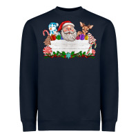 Navy custom name christmas Heavyweight Sweatshirt - texasbilliewilder