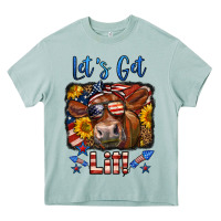 Arona let's get lit 4th of july cow Heavy Core Tee - LillyAllenDesigns