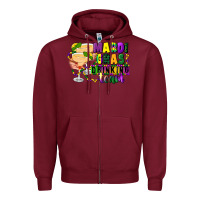 Burgundy mardi gras drinking team margaritas Zipper Hoodie - CowGirlArtShop