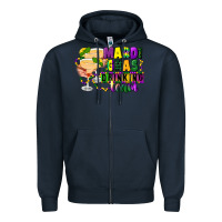 Navy mardi gras drinking team margaritas Zipper Hoodie - CowGirlArtShop