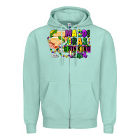 Seafoam mardi gras drinking team margaritas Zipper Hoodie - CowGirlArtShop
