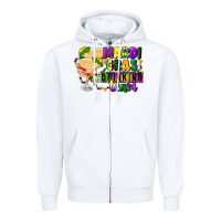 White mardi gras drinking team margaritas Zipper Hoodie - CowGirlArtShop