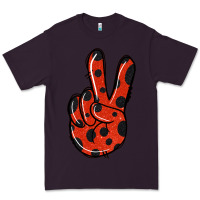 Plum Ladybug Peace Sign Premium Tee - Jasminsmagicworld