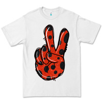 White Ladybug Peace Sign Premium Tee - Jasminsmagicworld