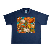 Navy fall pumpkin tumbler Urban Heavy Tee - BundleAndBundleShop