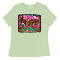 Matcha be mine valentine's day cow Ladies Tee - Jasminsmagicworld