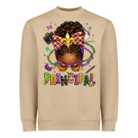 Mushroom mardi gras principal afro messy bun Heavyweight Sweatshirt - texasbilliewilder