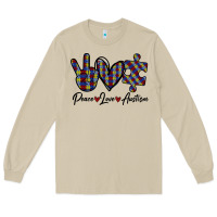 Mushroom Peace Love Autism Long Sleeve Tee - Bettercallsaul