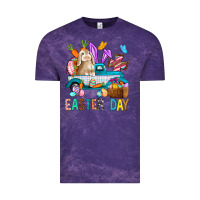 Cloud Purple Easter Day With Truck Vintage Tee - BundleAndBundleShop
