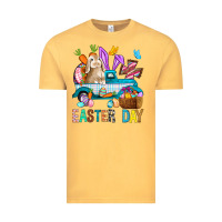 Vintage Mustard Easter Day With Truck Vintage Tee - BundleAndBundleShop