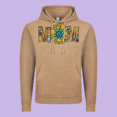 Western Mom With Gemstone And Sunflower Vintage Hoodie Designed By Bundleandbundleshop