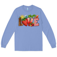 Colony Blue love strawberry Long Sleeve Tee - RanaPortraitStore