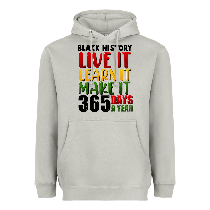 Black History Live It Heavyweight Hoodie by FaDigitalArtStudio | Teevron