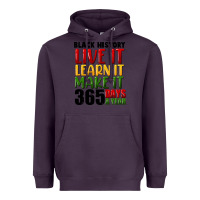 Plum black history live it Heavyweight Hoodie - FaDigitalArtStudio