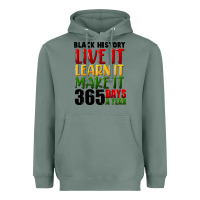 Sage black history live it Heavyweight Hoodie - FaDigitalArtStudio