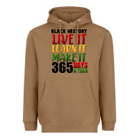 Toasted Coconut black history live it Heavyweight Hoodie - FaDigitalArtStudio
