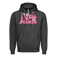 Charcoal Heather crush cancer Zipper Hoodie - CowGirlArtShop