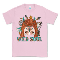 Bubblegum Pink Western İndian Wild Soul With Braid Hair Woman Classic Tee - BundleAndBundleShop