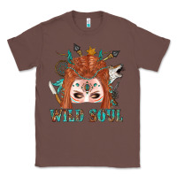 Chestnut Western İndian Wild Soul With Braid Hair Woman Classic Tee - BundleAndBundleShop
