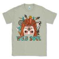 Western İndian Wild Soul With Braid Hair Woman Classic Tee | Teevron