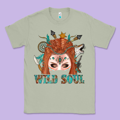 Western İndian Wild Soul With Braid Hair Woman Classic Tee Designed By Bundleandbundleshop