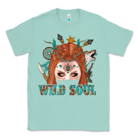 Seafoam Western İndian Wild Soul With Braid Hair Woman Classic Tee - BundleAndBundleShop