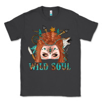 Smoke Western İndian Wild Soul With Braid Hair Woman Classic Tee - BundleAndBundleShop