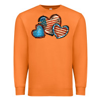 Carrot American flag hearts 4th of july Premium Sweatshirt - FaDigitalArtStudio