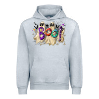 Heather Grey boo Urban Hoodie - CowhideDigitalArt