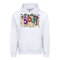 White boo Urban Hoodie - CowhideDigitalArt