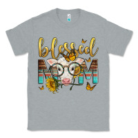 Heather Grey Western Blessed Mom Baby Calf Mother's Day Classic Tee - LillyAllenDesigns