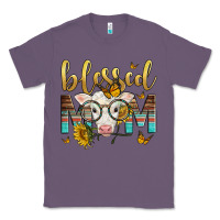 Lavender Western Blessed Mom Baby Calf Mother's Day Classic Tee - LillyAllenDesigns