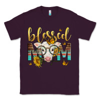 Plum Western Blessed Mom Baby Calf Mother's Day Classic Tee - LillyAllenDesigns