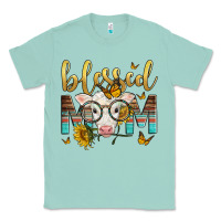 Seafoam Western Blessed Mom Baby Calf Mother's Day Classic Tee - LillyAllenDesigns