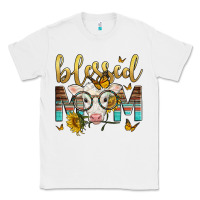 White Western Blessed Mom Baby Calf Mother's Day Classic Tee - LillyAllenDesigns