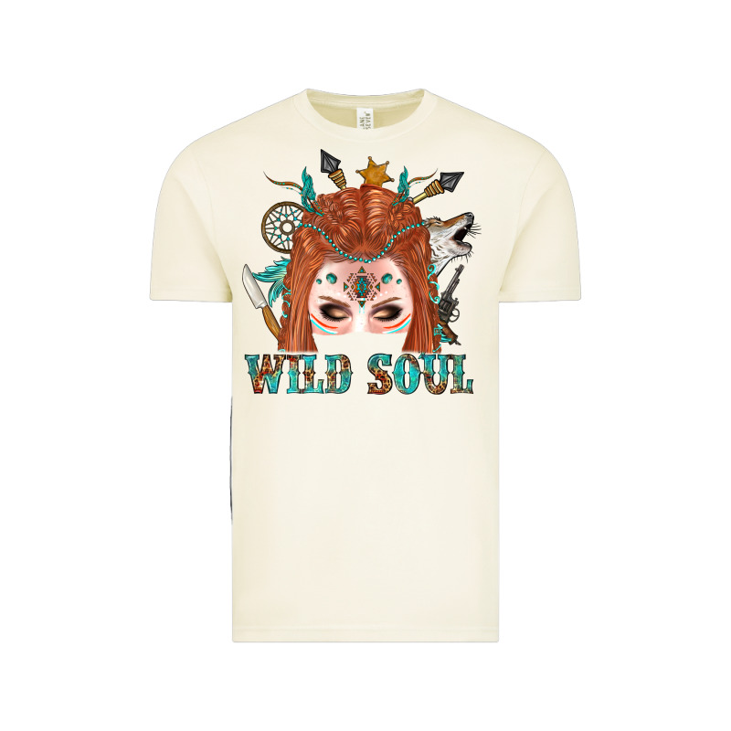 Western İndian Wild Soul With Braid Hair Woman Vintage Tee by BundleAndBundleShop | Teevron
