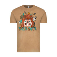Vintage Camel Western İndian Wild Soul With Braid Hair Woman Vintage Tee - BundleAndBundleShop