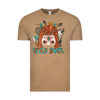 Vintage Coffee Western İndian Wild Soul With Braid Hair Woman Vintage Tee - BundleAndBundleShop