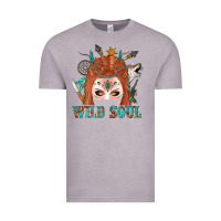 Vintage Zinc Western İndian Wild Soul With Braid Hair Woman Vintage Tee - BundleAndBundleShop
