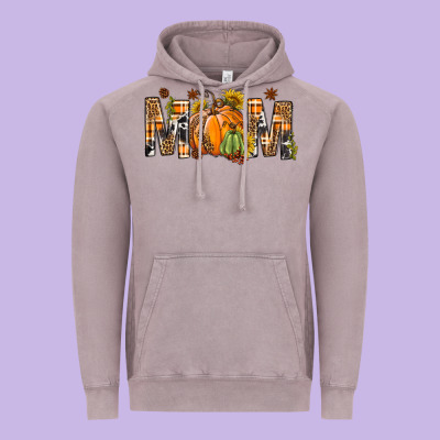 Western Mom With Pumpkins Vintage Hoodie Designed By Bundleandbundleshop