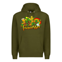 Army Green St. Patrick's Tennessee map Premium Hoodie - OliviaCreatesArt