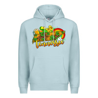 Blue Mist St. Patrick's Tennessee map Premium Hoodie - OliviaCreatesArt