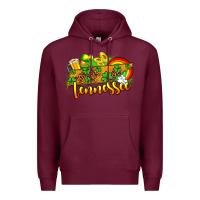 Burgundy St. Patrick's Tennessee map Premium Hoodie - OliviaCreatesArt