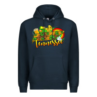 Navy St. Patrick's Tennessee map Premium Hoodie - OliviaCreatesArt